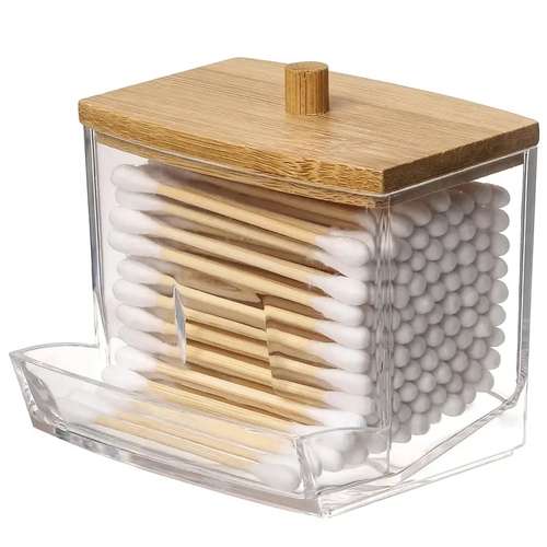 Plastic Storage Box Travel Cotton Pad Holder Cotton Swab - Temu